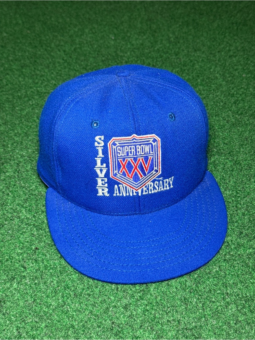Superbowl XXV Vintage Hat Giants Blue New York 90s Snapback Cap Retro Football